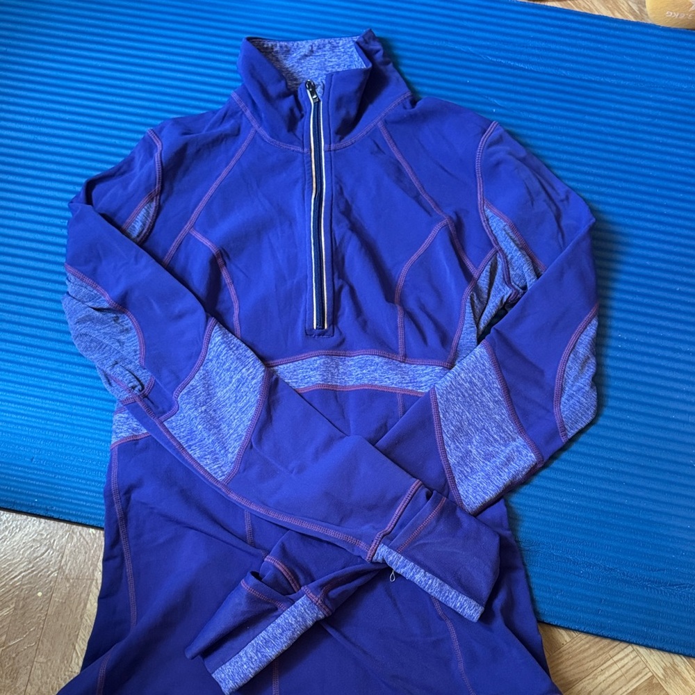lululemon athletica Purple Heathered-Accent Half-Zip Pullover